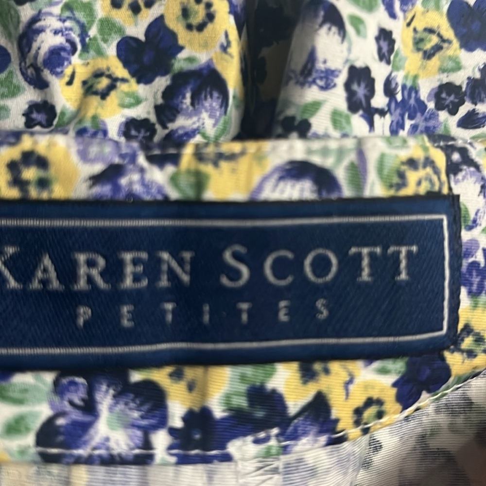 NWT Karen Scott Floral Capri Pants - Picture 5 of 8